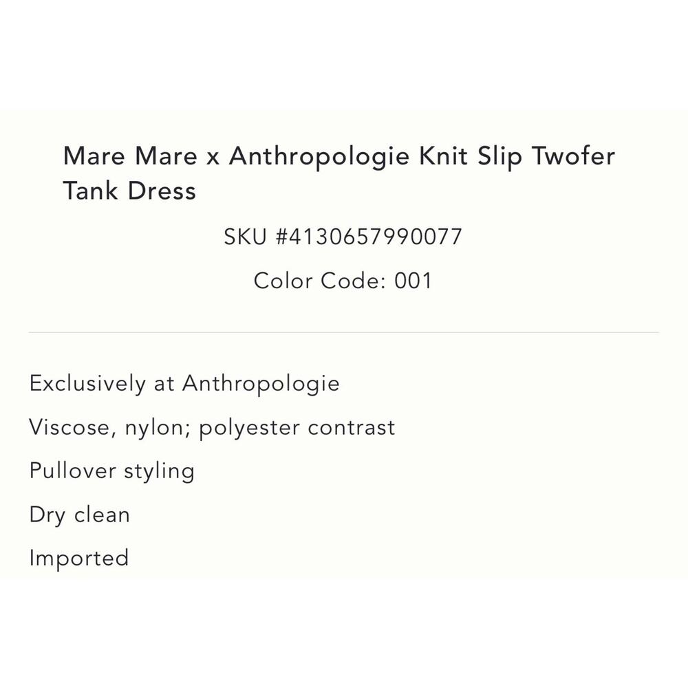 Anthropologie x Mare Knit Slip Twofer Black Midi Dress - Picture 12 of 13